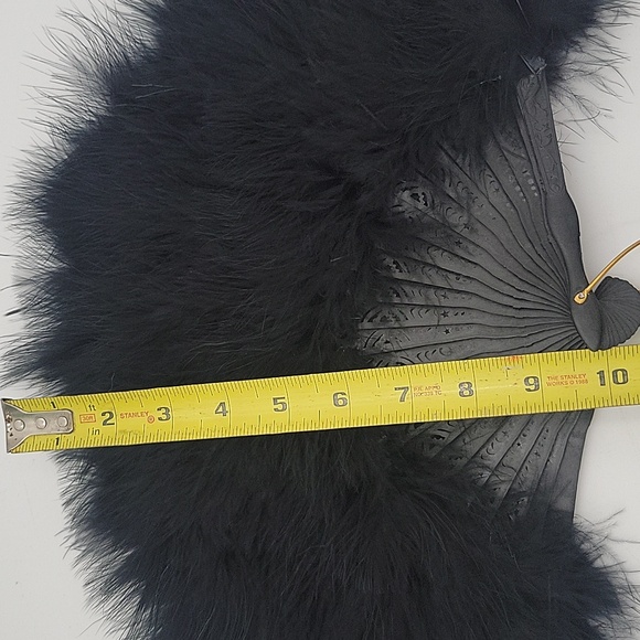Black Maribou Feather Fan - Picture 8 of 9